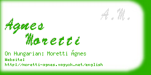 agnes moretti business card